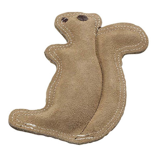 Dura-Fused Leather & Jute Dog Toy Squirrel Tan 1ea/SM