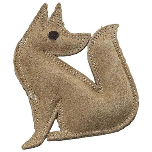 Dura-Fused Leather Dog Toy Fox Brown 1ea/SM