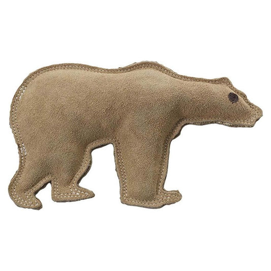Dura-Fused Leather Dog Toy Bear Brown 1ea/LG