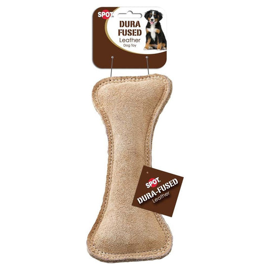 Dura-Fused Leather Bone Dog Toy Brown 1ea/7 in