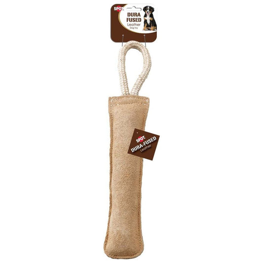 Dura-Fused Leather Retriever Dog Toy Brown, White 1ea/15 in