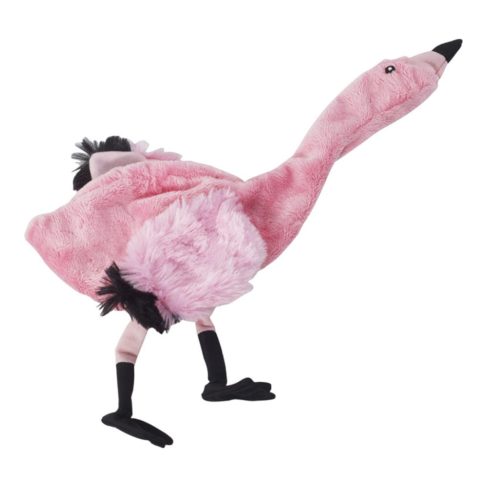 Skinneeez Exotic Series Dog Toy Flamingo Durable Plush Squeaky Pet Plaything