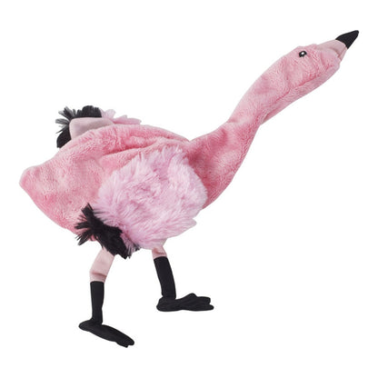 Skinneeez Exotic Series Dog Toy Flamingo Durable Plush Squeaky Pet Plaything