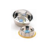 Spot Stainless Steel Mirror Finish NoTip Dog Bowl Silver, Single Piece