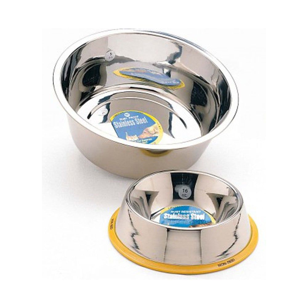 Spot Stainless Steel Mirror Finish Dog Bowl Silver, Single Unit