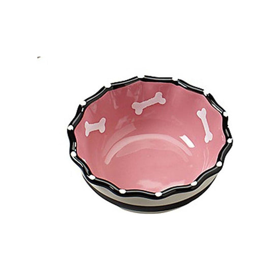 Spot Contemporary Ruffle Dog Bowl with Stylish Ruffled Design for Pets