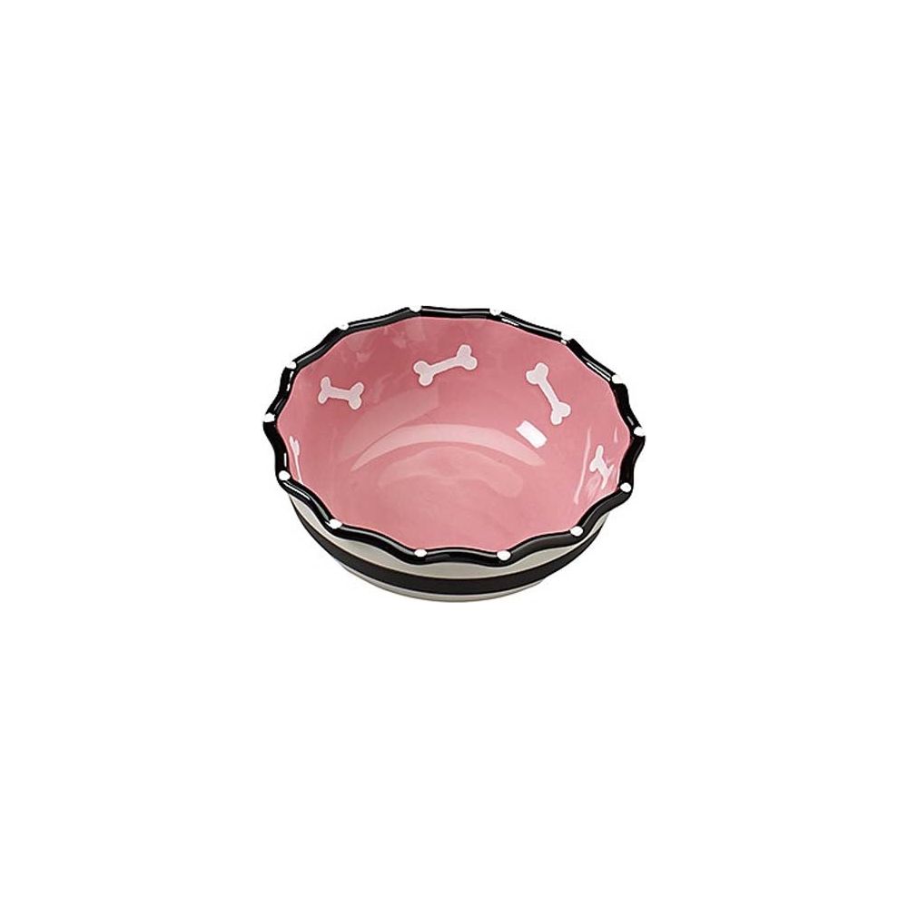 Spot Contemporary Ruffle Dog Bowl with Stylish Ruffled Design for Pets