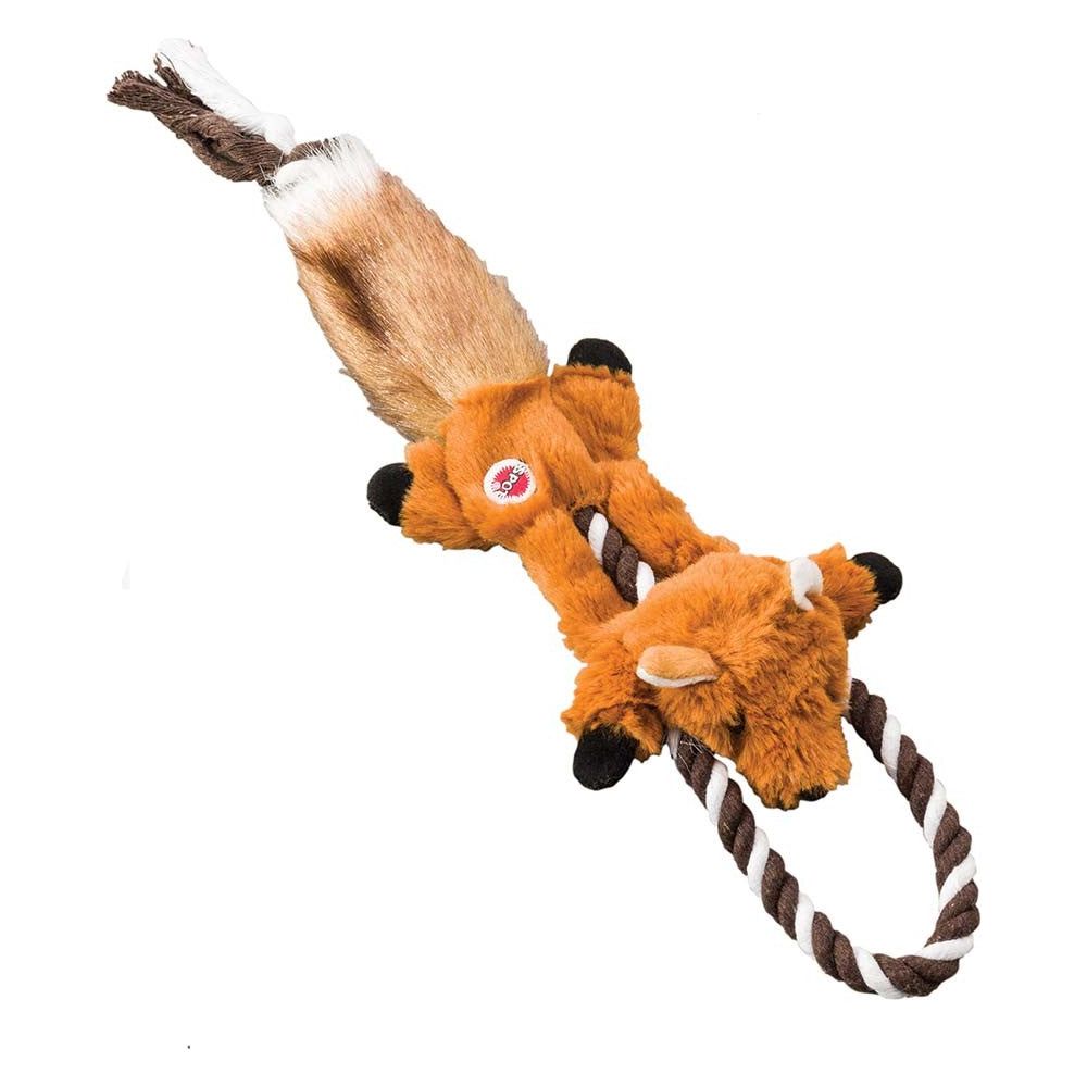 Skinneeez Tugs Dog Toy Forest Fox Multi-Color Durable Tugging Play Toy for Dogs