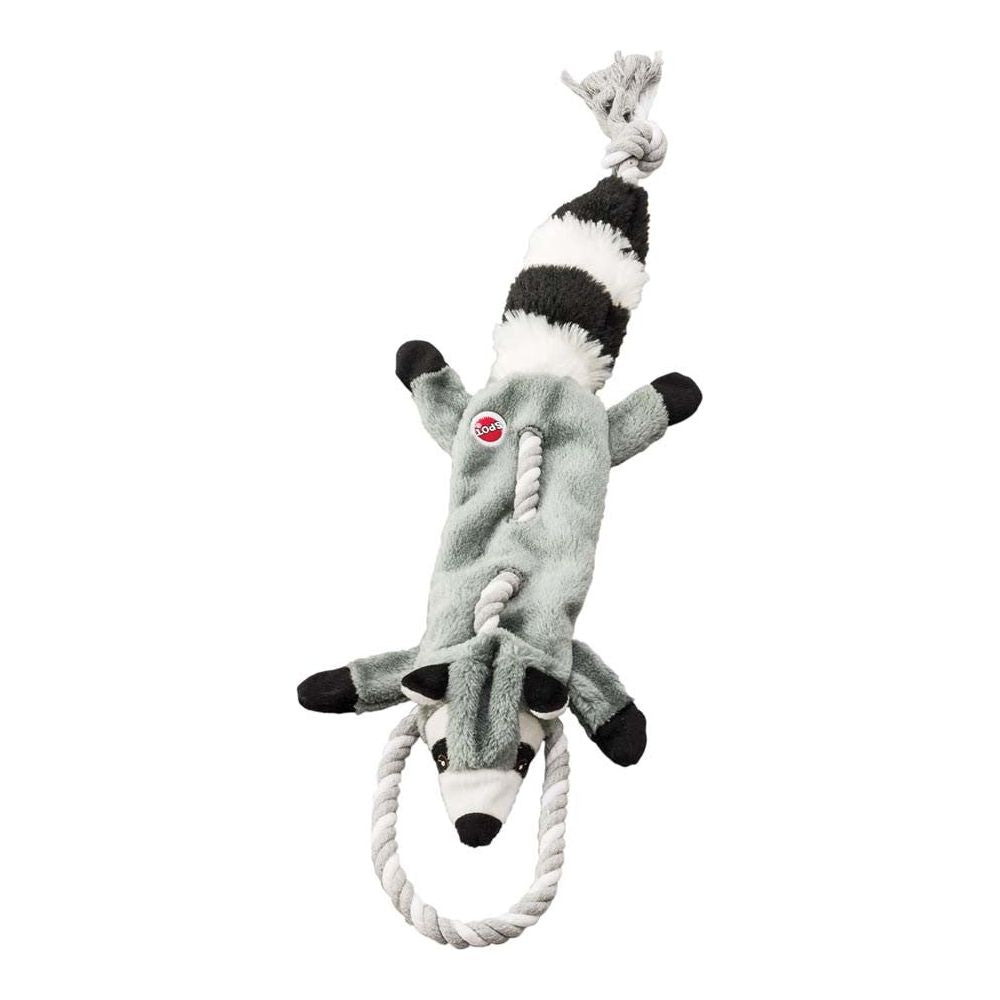 Skinneeez Tugs Dog Toy Forest Raccoon Multi-Color Durable Plush Tug Toy for Dogs