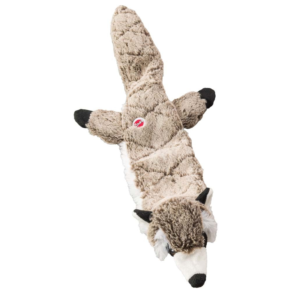 Skinneeez Extreme Quilted Dog Toy Raccoon Durable Plush Squeaky Pet Chew Toy