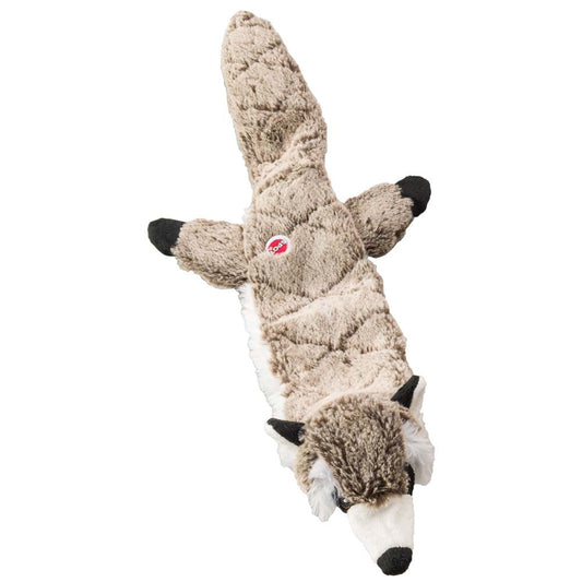 Skinneeez Extreme Quilted Dog Toy Raccoon Durable Plush Squeaky Pet Chew Toy