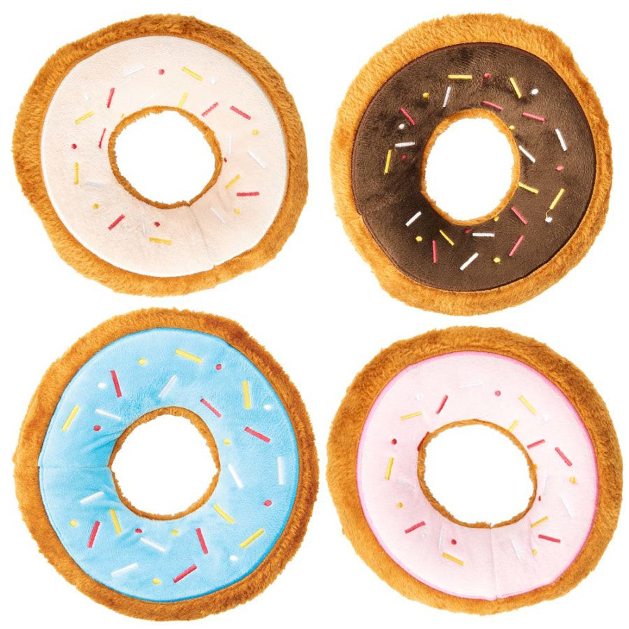 Spot Tasty Donuts Dog Toy Assorted, Durable Chew Toy for Dogs in Various Sizes