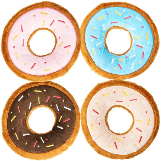 Spot Tasty Donuts Dog Toy Assorted, Durable Chew Toy for Dogs in Various Sizes