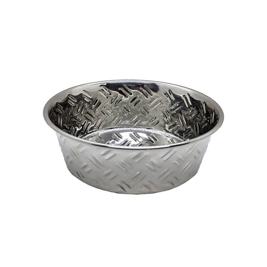 Spot CrissCross Stainless Steel NoSkid Dog Bowl with Non-skid Bottom in Various Sizes
