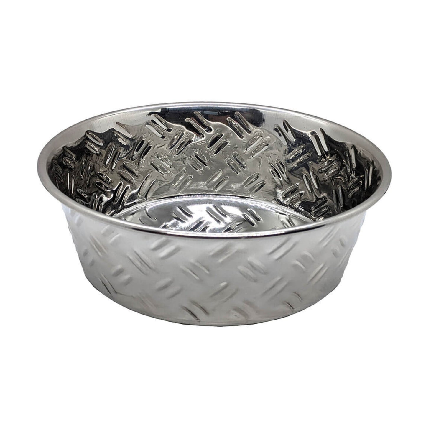 Spot CrissCross Stainless Steel NoSkid Dog Bowl with Non-skid Bottom in Various Sizes