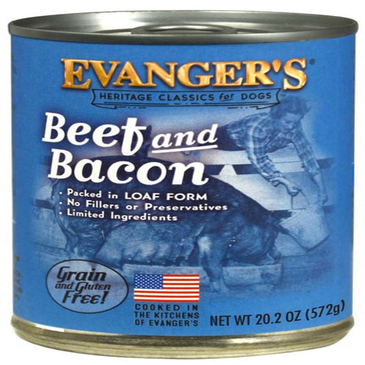 Evanger's Heritage Classic Wet Dog Food Beef & Bacon