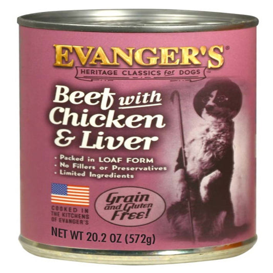 Evanger's Heritage Classic Wet Dog Food Beef, Chicken & Liver