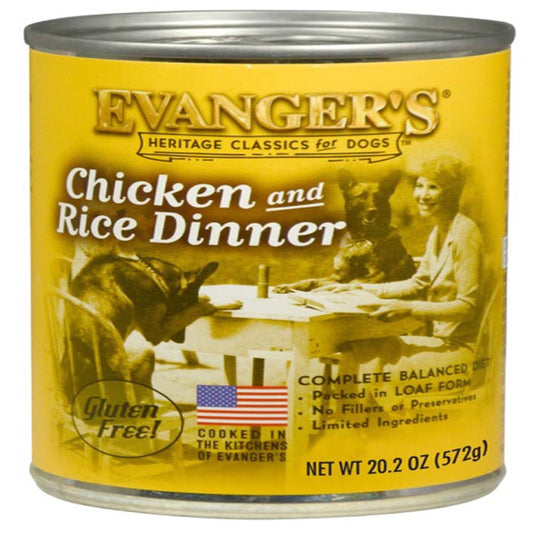 Evanger's Heritage Classic Wet Dog Food Chicken & Rice 12pk