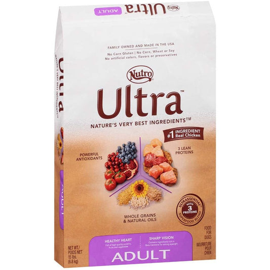 Nutro Products Ultra High Protein Adult Dry Dog Food Trio of Proteins