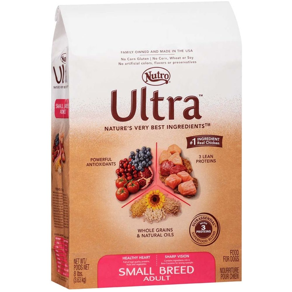 Nutro Products Ultra High Protein Small Breed Adult Dry Dog Food Trio of Proteins