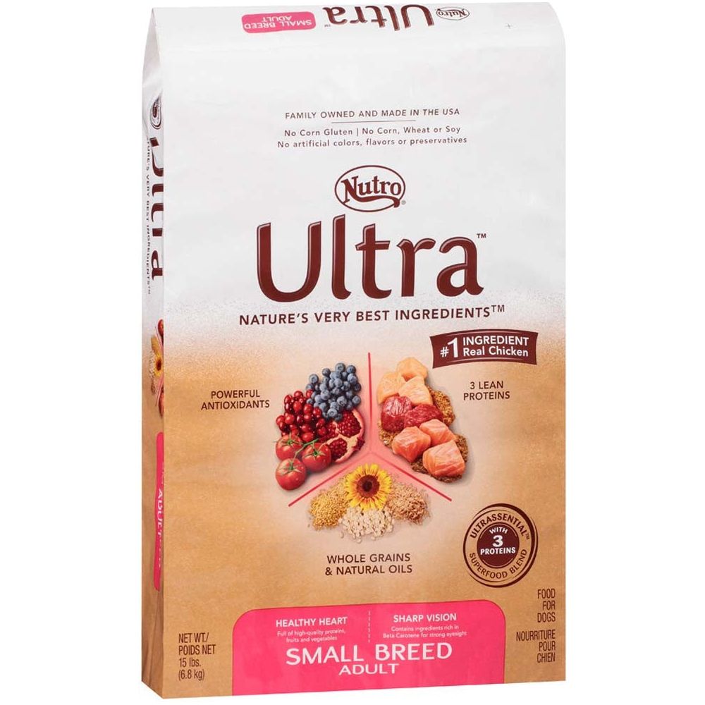 Nutro Products Ultra High Protein Small Breed Adult Dry Dog Food Trio of Proteins