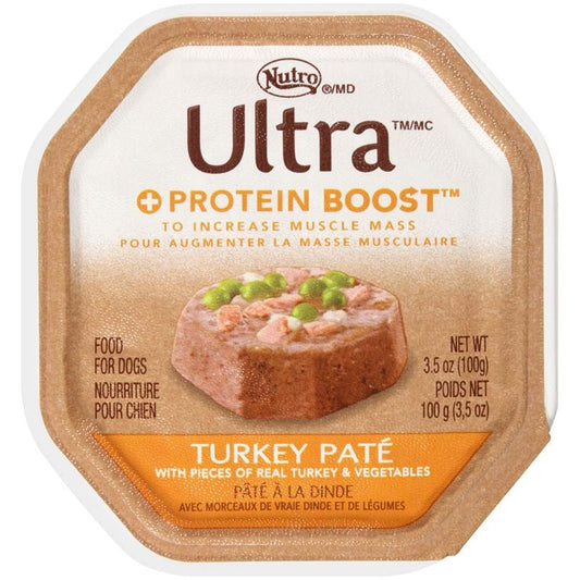 Nutro Products Ultra Grain Free Paté w/Toppers Adult Wet Dog Food Turkey Entrée 3.5oz. (Case of 24)