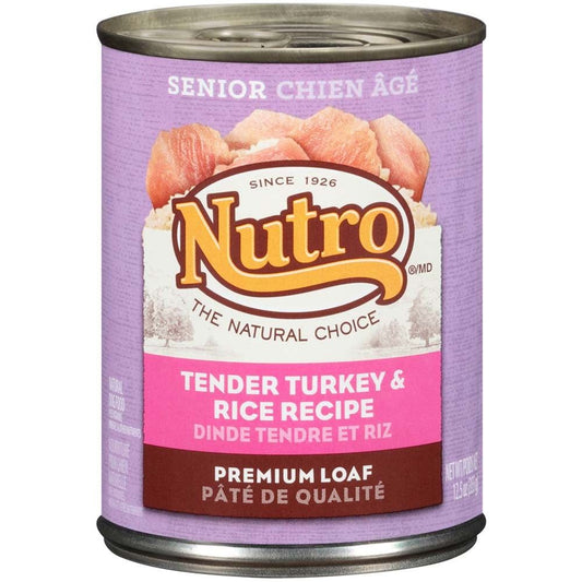Nutro Products Premium Loaf Adult Wet Dog Food Turkey, Sweet Potato & Green Bean 12.5oz 12pk