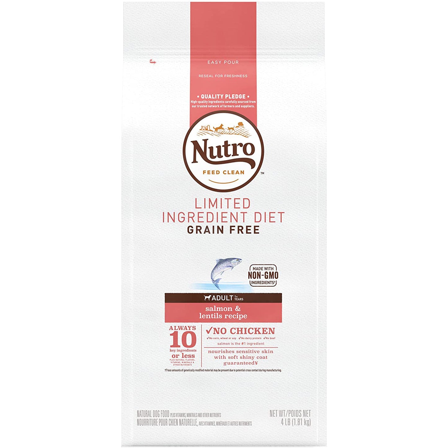 Nutro Products Limited Ingredient Diet Adult Dry Dog Food Salmon & Lentils