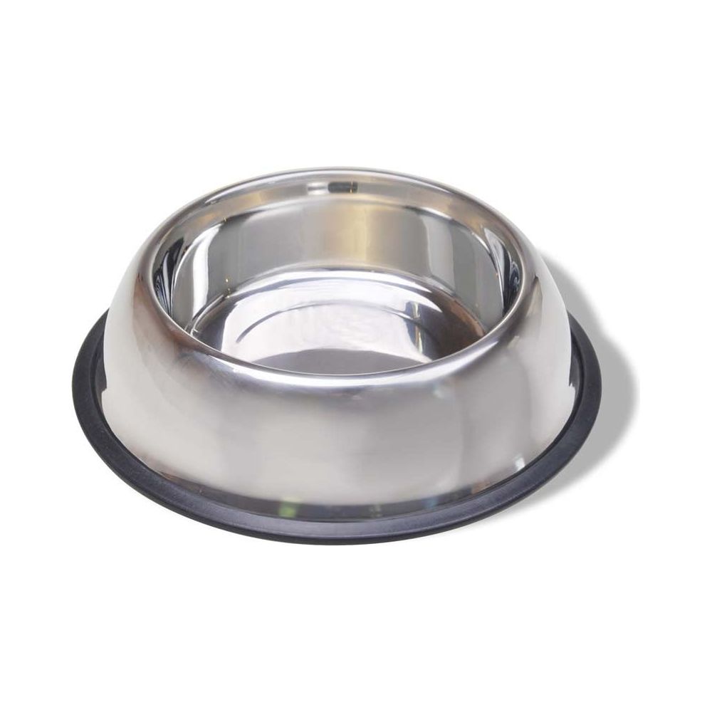 Van Ness Plastics Stainless Steel No-Tip Dish Silver