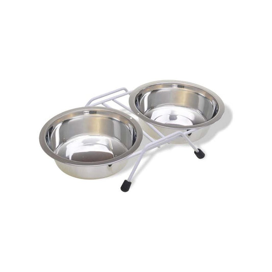 Van Ness Plastics Stainless Steel Double Dish with Wire Rack