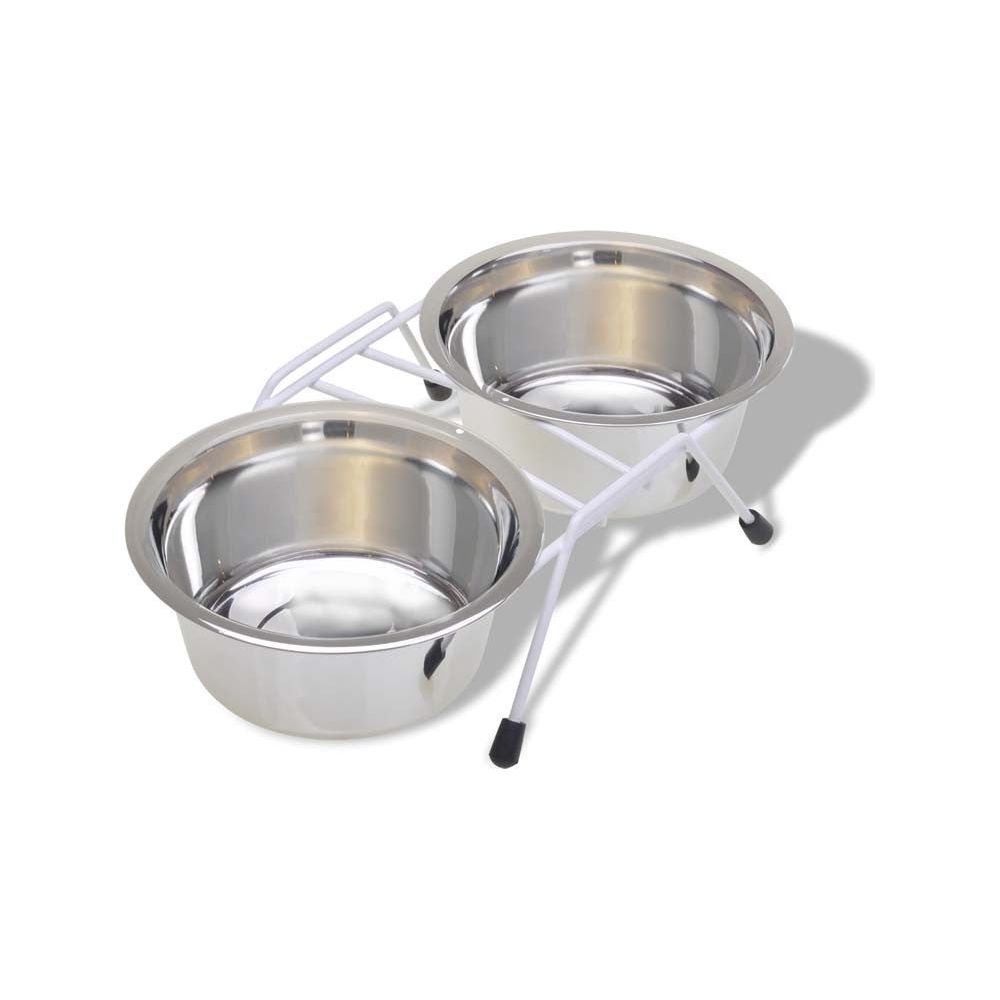 Van Ness Plastics Stainless Steel Double Dish with Wire Rack