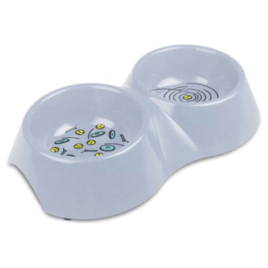 Van Ness Plastics EcoWare Bamboo Double Dish for Dogs Assorted 1ea/32 oz, LG