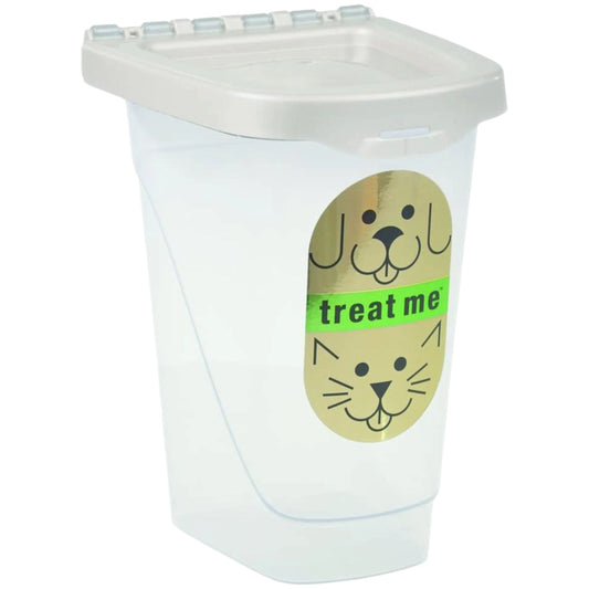Van Ness Plastics Pet Treat Container White, Clear 1ea