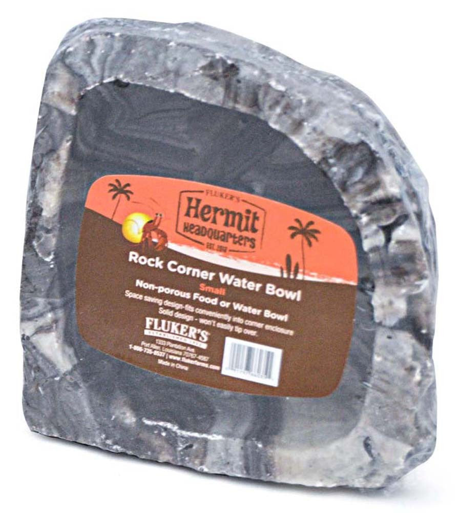 Fluker's Hermit Crab Rock Feeding Dish Black