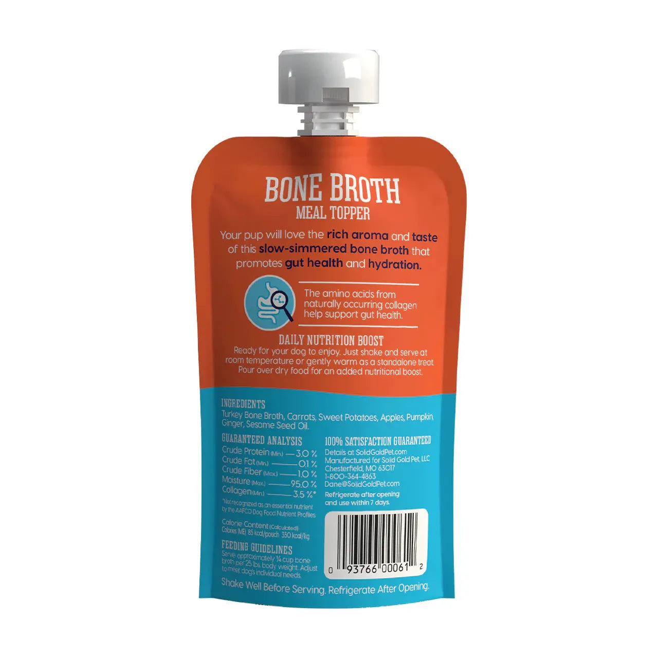 Solid Gold Dog Pouch Bone Broth Turkey 8oz.