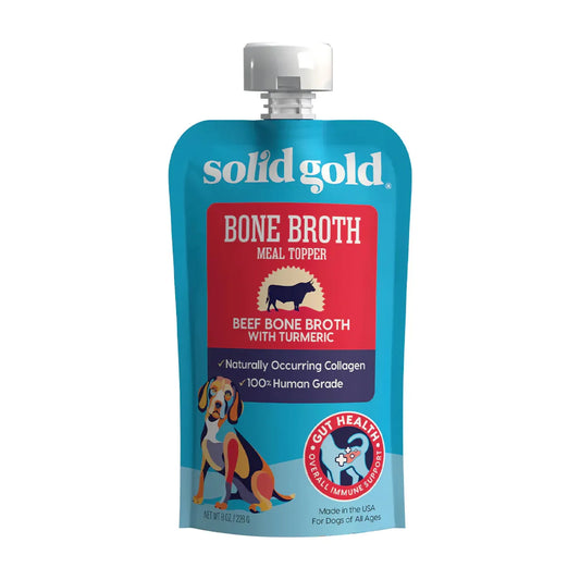 Solid Gold Dog Pouch Bone Broth Beef 8oz.