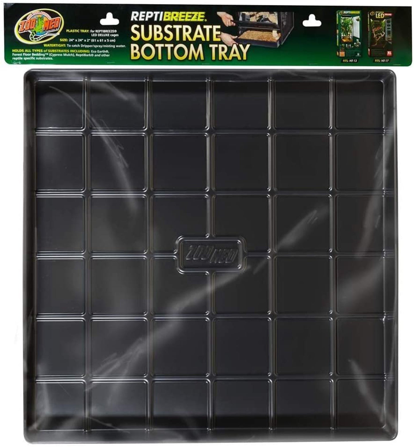 Zoo Med ReptiBreeze Substrate Bottom Tray Black