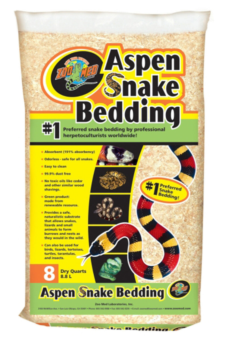 Zoo Med Aspen Snake Bedding Tan