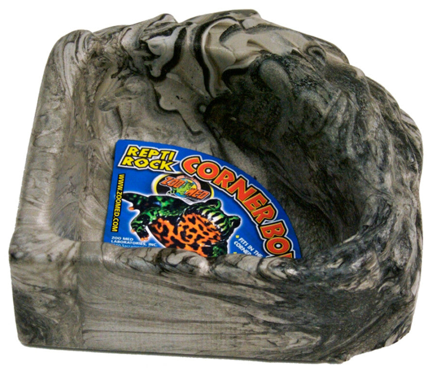 Zoo Med Repti Rock Corner Bowl Water Dish Assorted, 1ea/SM