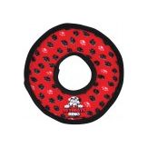 Tuffy Ultimate Ring Durable Dog Toy Red Paw 1ea/11 in