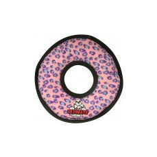 Tuffy Ultimate Ring Durable Dog Toy Pink Leopard 1ea/11 in