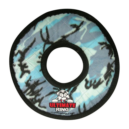 Tuffy Ultimate Ring Durable Dog Toy Blue Camo 1ea/11 in