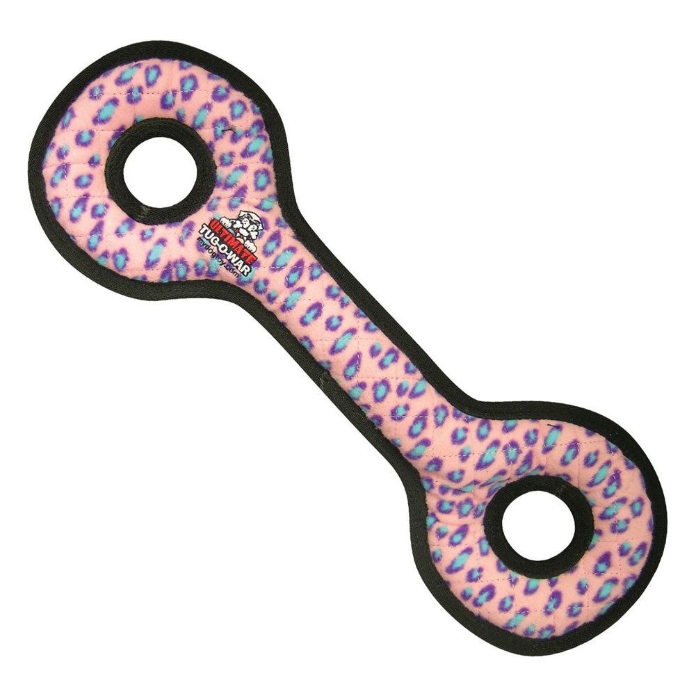 Tuffy Ultimate Tug-O-War Durable Dog Toy Pink Leopard 1ea/22 in