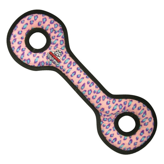 Tuffy Ultimate Tug-O-War Durable Dog Toy Pink Leopard 1ea/22 in