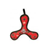 Tuffy Jr Boomerang Durable Dog Toy Red Paw 1ea/8 in