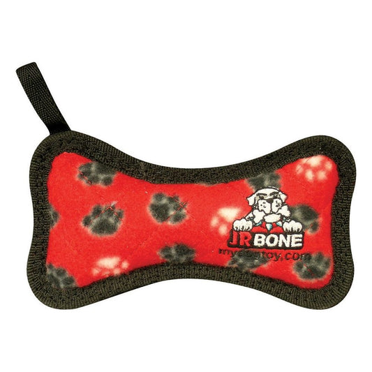 Tuffy Jr Bone Durable Dog Toy Red Paw 1ea/6.2 in