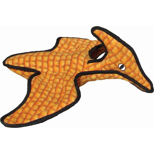 Tuffy Dinosaur Pterodactyl Durable Dog Toy Orange 1ea/23 in