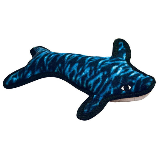 Tuffy Ocean Creature Whale Durable Dog Toy Blue 1ea/12 in