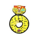 Tuffy NO STUFF Ultimate Ring Dog Toy Yellow Bone 1ea/9 in