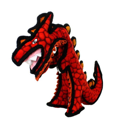 Tuffy Dinosaur Destructosaurus Durable Dog Toy Red 1ea/16 in, Junior